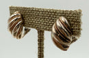 Sterling Silver Shrimp Motif Clip-On Earrings w/14kt Gold Accents