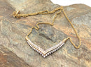 14kt Gold Necklace w/Chevron-Shaped Diamond Pendant
