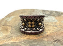 Barbara Bixby 18kt Gold, Sterling, Sapphire & Garnet Ring