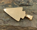 Dancing Raven Stoneworks 14kt Gold & Turquoise Arrow Pendant