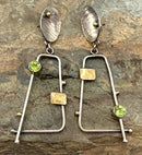 JUDIE RAIFORD 14kt Gold, Sterling & Peridot Earrings