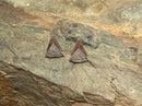 14kt Gold & Diamond Triangular Shaped Earrings
