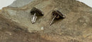 14kt Gold & Diamond Triangular Shaped Earrings