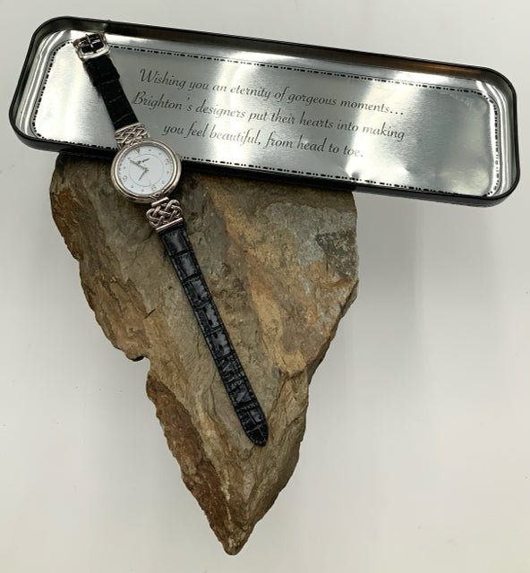 BRIGHTON Silvertone Metal Galway Reversible Watch