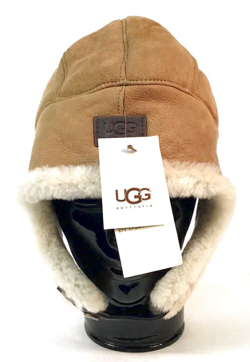 UGG Tan Dyed Sheepskin Shearling Trapper Hat