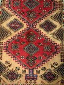 Handmade Wool Runner with Tribal Design 13'