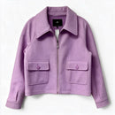 7 FOR ALL MANKIND Lavender w/Front Flap Pockets Zip Jacket