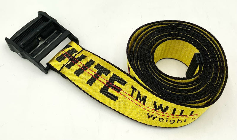 OFF WHITE Yellow Black Industrial Nylon Waist Belt