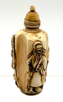 Carved Bone Snuff Bottle