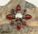 MEXICO STERLING & Carnelian Pendant/Brooch
