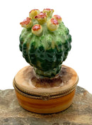 Limoges Cactus Flower Trinket Box