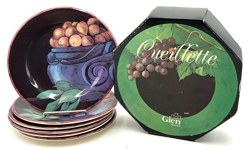 Set/6 Gien France Cueillette Salad Plates