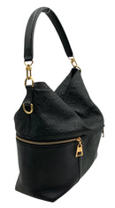 LOUIS VUITTON Black Empreinte Leather Melie Double Pocket Shoulder Bag