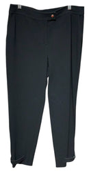 ST JOHN Black w/Zip & Tab Ankle Pants