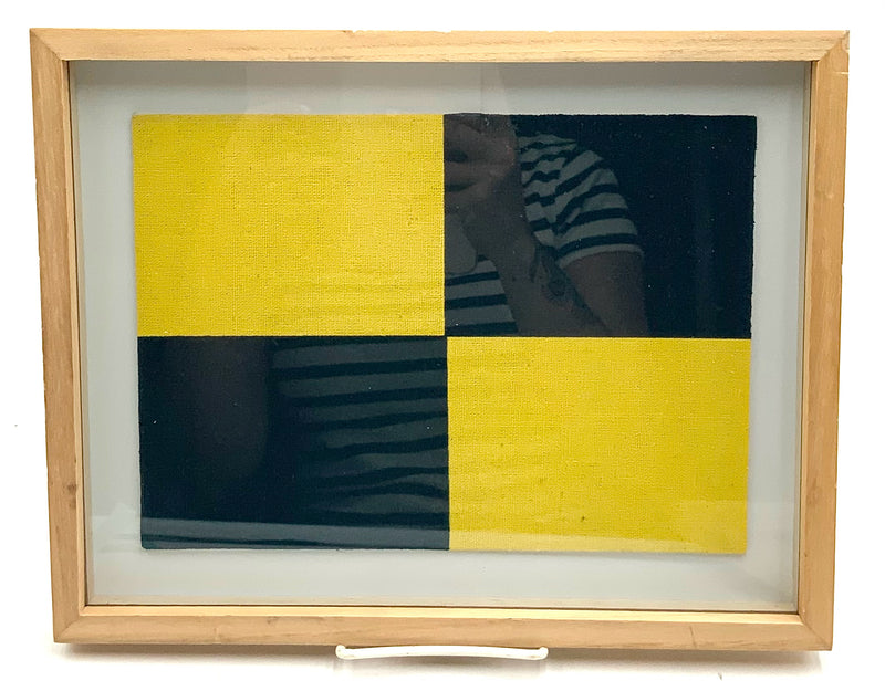 Set/3 Painted Canvas Maritime Flags in Wood Frames