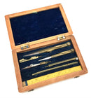 Antique Compass Set With Wood Box