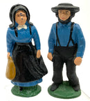 Pair of Vintage Cast Iron Amish Figures
