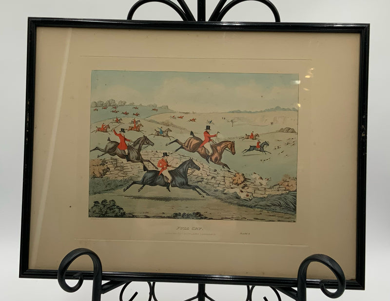 Set/3 Antique English Riding Scene Engravings