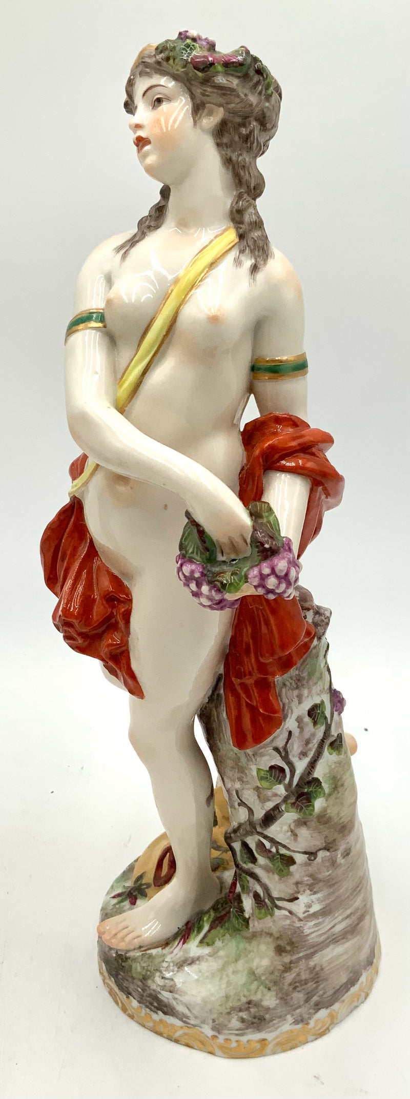 Vintage Capodimonte Porcelain Figure of Woman with Grapes