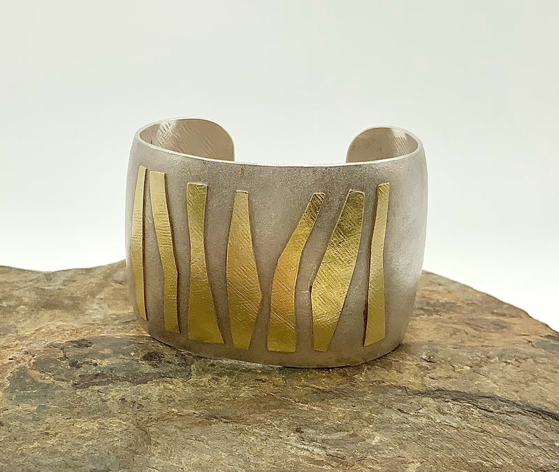 Lisa Ceccorulli 22kt Gold & Sterling Cuff Bracelet