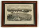 Pair of Harper's Weekly 1863 Framed Civil War Pages