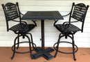 Gensun Cast Aluminum 3pc Bar Height Dining Set