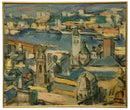 Mid Century Italian Painting of Port