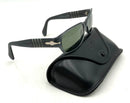 Persol Vintage Gunemtal Matte Rectangle Frame Polarized Lens Sunglasses