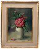 William Steene Original Oil on Board of Camellias