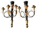 Pair of Torch & Arrow Hollywood Regency Sconces
