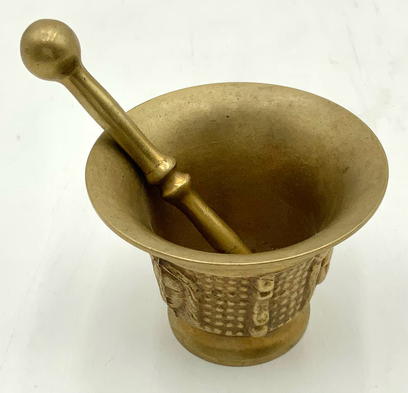 Small Brass Mortar & Pestle