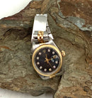 ROLEX 18kt Gold/Stainless Steel/Diamond Perpetual Oyster Watch