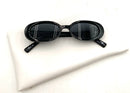 LE SPECS Black Oval Frame Outta Love Sunglasses