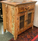 Rustic Occasional Table with Metal Accents