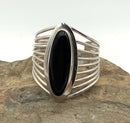 LJM Sterling & Onyx Cuff Bracelet