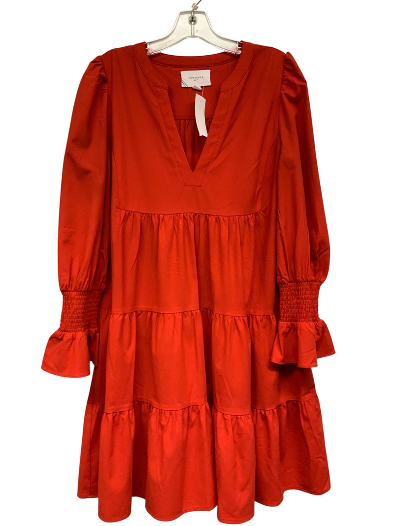 POMANDER PLACE Red Crepe "Kenzo" Dress