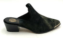 VINCE CAMUTO Black Gold Suede Haydan Heeled  Mules 11
