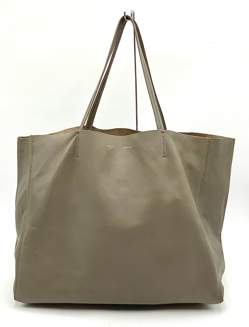 CELINE Putty Leather Horizontal Cabas Tote