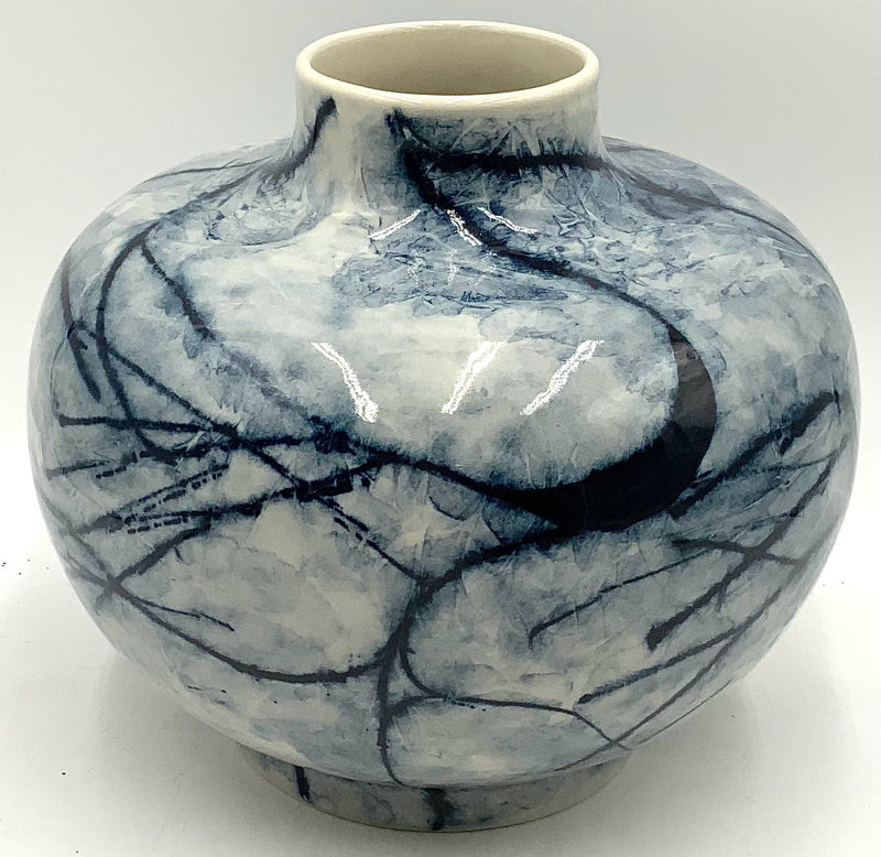 Williams Sonoma Home Blue Tie Dye Vase