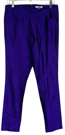 LIZZIE P.M. Royal Blue Raw Silk Skinny Leg Pants