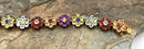 Gold Over Sterling Multi-Gem Bracelet