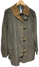 LAUREN Brown Coated Cotton w/Brown Corduroy Collar Lobster Clasp Firemans Jacket