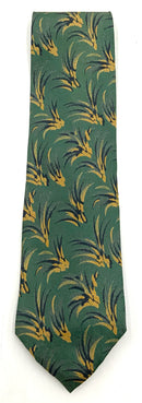 GIORGIO ARMANI Vintage Green Navy Gold Silk Tie
