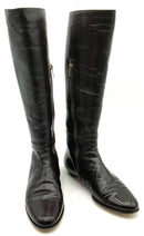 JIMMY CHOO Brown Lea Knee High Riding Boots 38.5