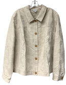 J JILL Beige Embroidered Boxy Jacket