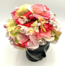 Christian Dior Chapeaux Vintage Pink Multi Floral Pillbox Hat