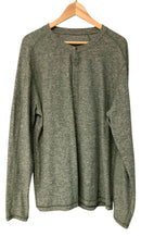 LULULEMON Green Marled Knit Snap Button L/S Henley Top