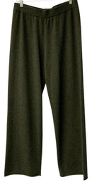 KINROSS Moss Green Cashmere Wide Pull On Pants