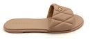 COACH Tan Quilted Lea "Holly" Slide Sandal 8.5