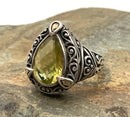 Robert Manse Sterling & Lemon Quartz Ring w/18kt Gold Accents
